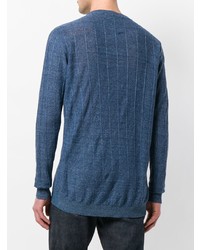 Мужской синий свитер с круглым вырезом от Golden Goose Deluxe Brand