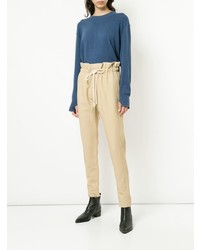 Женский синий свитер с круглым вырезом от Bassike