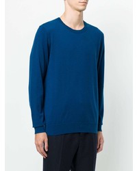Мужской синий свитер с круглым вырезом от Burberry
