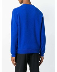 Мужской синий свитер с круглым вырезом от Laneus