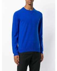 Мужской синий свитер с круглым вырезом от Laneus