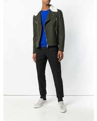 Мужской синий свитер с круглым вырезом от Laneus