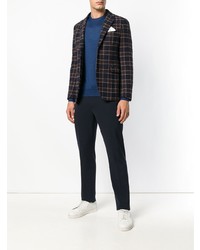 Мужской синий свитер с круглым вырезом от Barba