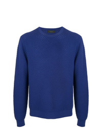 Мужской синий свитер с круглым вырезом от D'urban