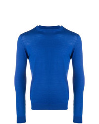 Мужской синий свитер с круглым вырезом от Daniele Alessandrini