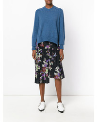 Женский синий свитер с круглым вырезом от Isabel Marant