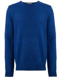 Мужской синий свитер с круглым вырезом от Dondup