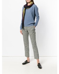 Женский синий свитер с круглым вырезом от Odeeh