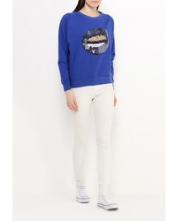 Женский синий свитер с круглым вырезом от Eleven Paris