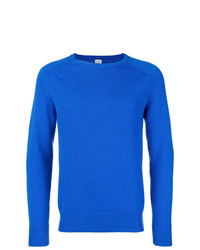 Мужской синий свитер с круглым вырезом от Eleventy