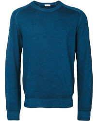 Мужской синий свитер с круглым вырезом от Etro