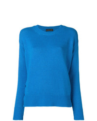 Женский синий свитер с круглым вырезом от Etro