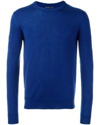 Мужской синий свитер с круглым вырезом от Etro