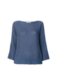 Женский синий свитер с круглым вырезом от Fabiana Filippi