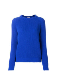 Женский синий свитер с круглым вырезом от Forte Forte