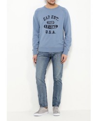 Мужской синий свитер с круглым вырезом от Gap