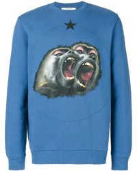 Мужской синий свитер с круглым вырезом от Givenchy