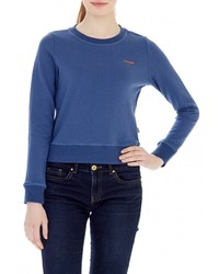 Женский синий свитер с круглым вырезом от Grezzo