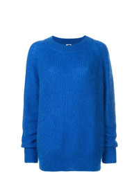 Женский синий свитер с круглым вырезом от H Beauty&Youth