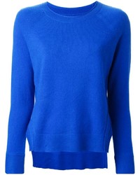 Женский синий свитер с круглым вырезом от J Brand