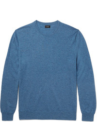 Мужской синий свитер с круглым вырезом от J.Crew
