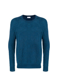Мужской синий свитер с круглым вырезом от John Elliott