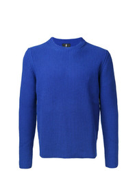 Мужской синий свитер с круглым вырезом от Kent & Curwen