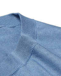 Мужской синий свитер с круглым вырезом от Dolce & Gabbana