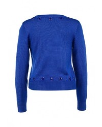 Женский синий свитер с круглым вырезом от LAMANIA