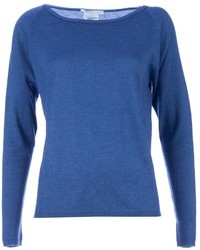 Женский синий свитер с круглым вырезом от Lamberto Losani