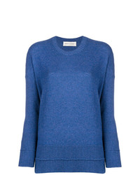 Женский синий свитер с круглым вырезом от Lamberto Losani