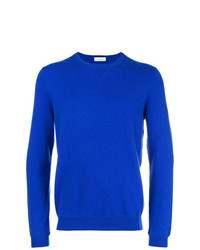 Мужской синий свитер с круглым вырезом от Laneus