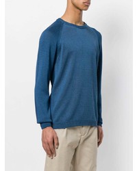 Мужской синий свитер с круглым вырезом от Nuur