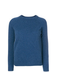 Женский синий свитер с круглым вырезом от Liska