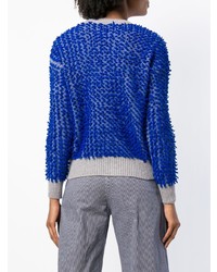 Женский синий свитер с круглым вырезом от Peter Jensen