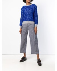 Женский синий свитер с круглым вырезом от Peter Jensen