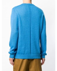 Мужской синий свитер с круглым вырезом от Low Brand