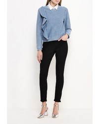 Женский синий свитер с круглым вырезом от LOST INK