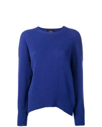 Женский синий свитер с круглым вырезом от Maison Flaneur