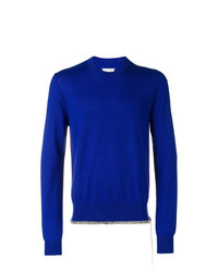 Мужской синий свитер с круглым вырезом от Maison Margiela