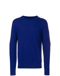 Мужской синий свитер с круглым вырезом от Maison Margiela