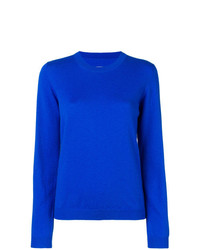 Женский синий свитер с круглым вырезом от Maison Margiela