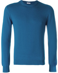 Мужской синий свитер с круглым вырезом от Malo