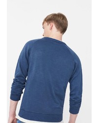 Мужской синий свитер с круглым вырезом от Mango Man