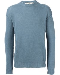 Мужской синий свитер с круглым вырезом от Marni