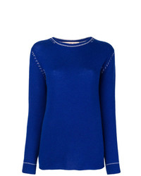 Женский синий свитер с круглым вырезом от Marni
