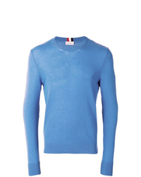 Мужской синий свитер с круглым вырезом от Moncler