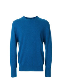 Мужской синий свитер с круглым вырезом от N.Peal
