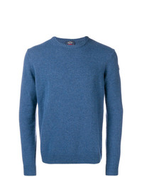 Мужской синий свитер с круглым вырезом от Paul & Shark