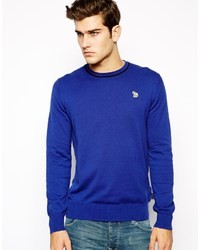 Мужской синий свитер с круглым вырезом от Paul Smith